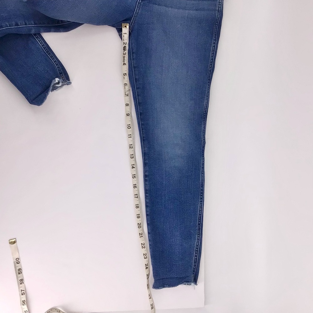 Everlane The Vintage Skinny Jean Button Front Raw Hem Size 28 Ankle - Picture 9 of 15